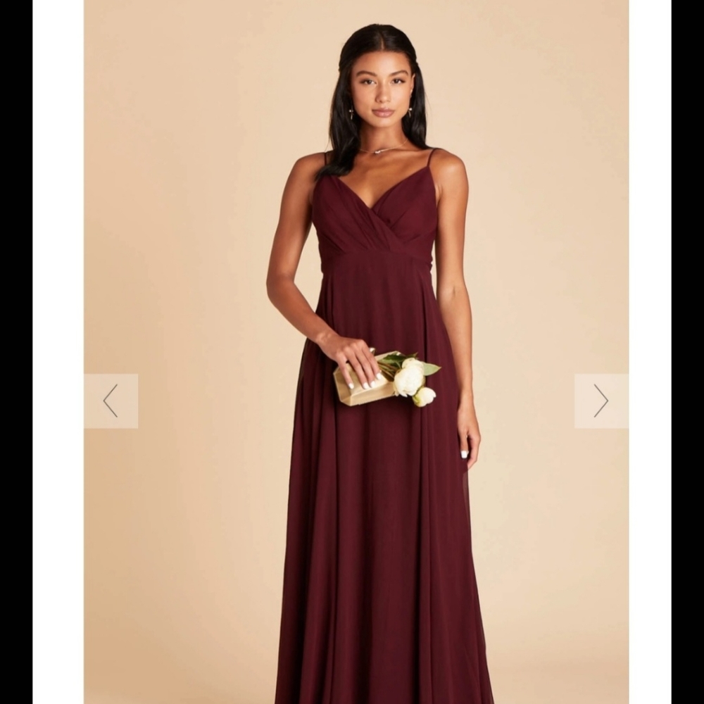 Maroon brides Maid dress